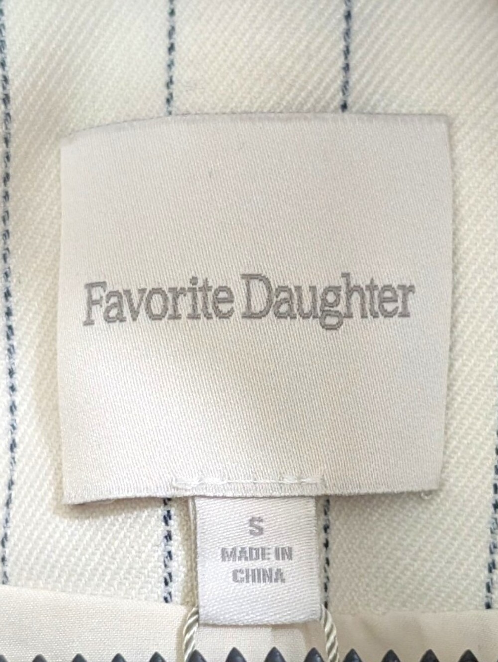 Favorite Daughter Ivory Navy Pinstripe Longline Vest Size S NWT - Picture 6 of 8